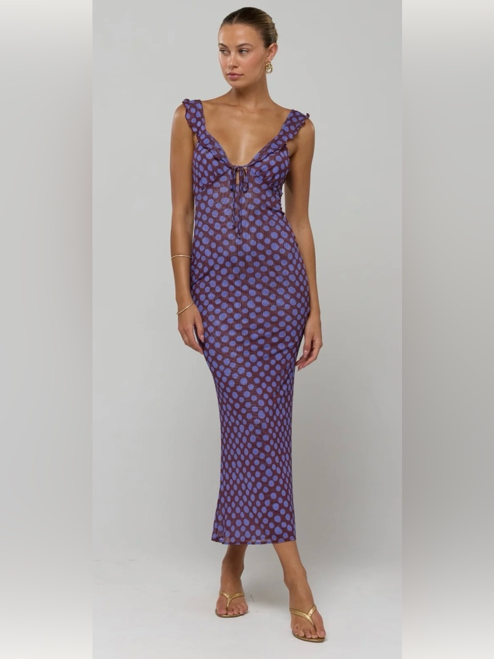 NWOT RESA Goldie dress in vino . Polka dot.
